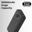 20000mAh Powerbank PD20W+22.5 Fast (black) - GLASSOLOGY