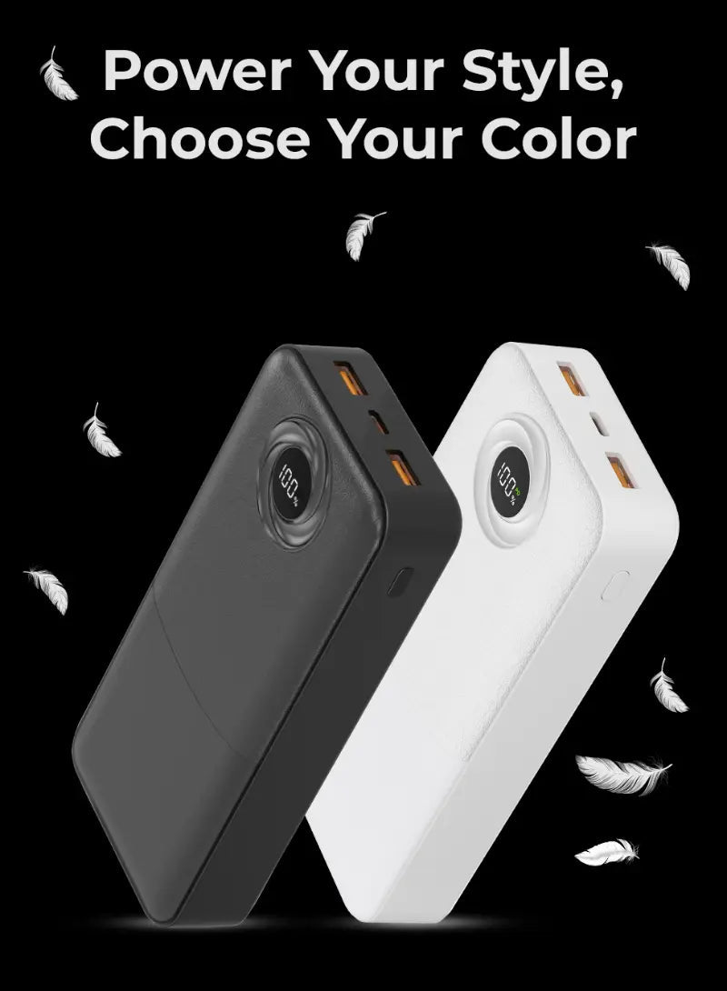 20000mAh Powerbank PD20W+22.5 Fast (black) - GLASSOLOGY