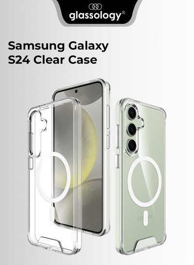 Glassology MagSafe clear case with screen protector for Samsung Galaxy S24