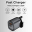 33W Dual-Port Fast Charger (C + A) with USB-C Cable
