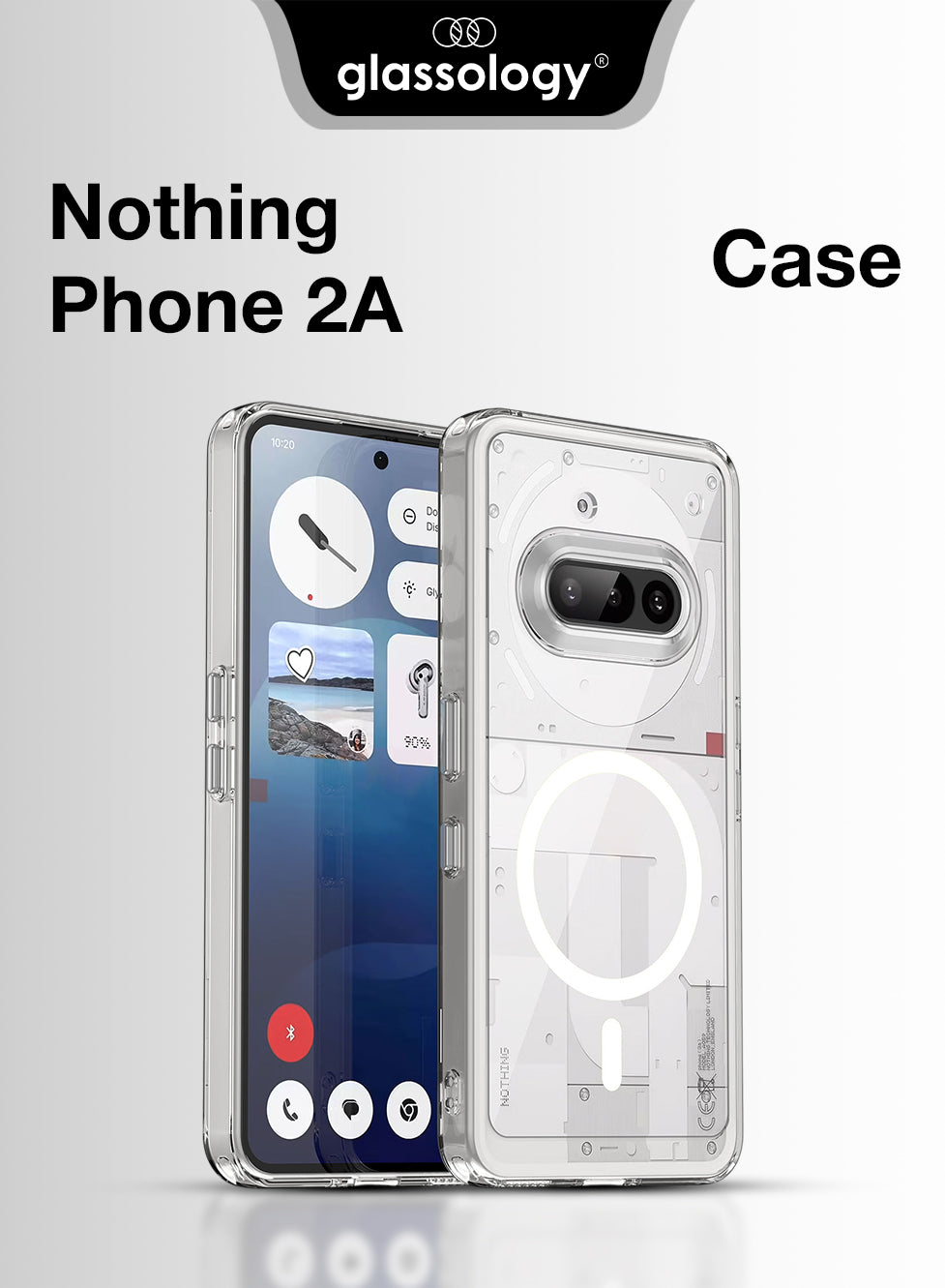 Glassology clear case with screen protector for Nothing Phone 4