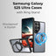 Samsung Galaxy S25 Ultra Magnetic Protective Slim Case 360° Ring Stand - (Black)