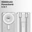 Glassology 10000mAh Magnetic Wireless Power Bank 20W PD Fast Charging, Built-in Cables, Kickstand & MagSafe Compatibility