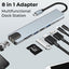 GH8G 8-in-1 USB-C Hub – 4K HDMI, Dual Type-C, Ethernet & SD/TF UAE