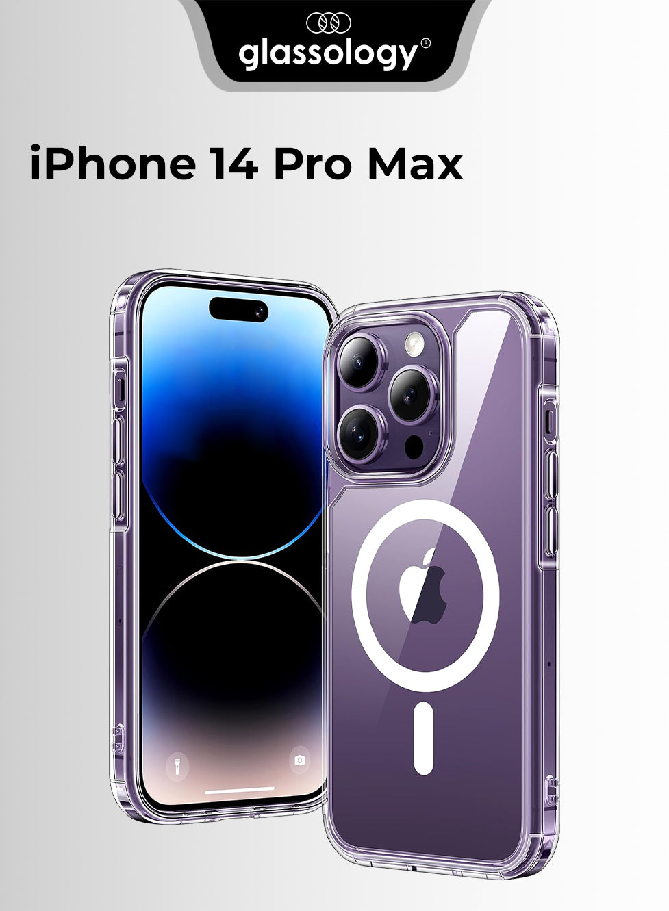 white MagSafe military grade case for iPhone 14 Pro