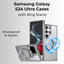 Samsung Galaxy S24 Ultra MagSafe Case Sleek Grey 360° Rotate Ring Stand