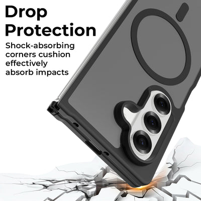 Glassology Samsung Galaxy Z Fold 7 Black Clear MagSafe Silicone Case, Slim & Protective