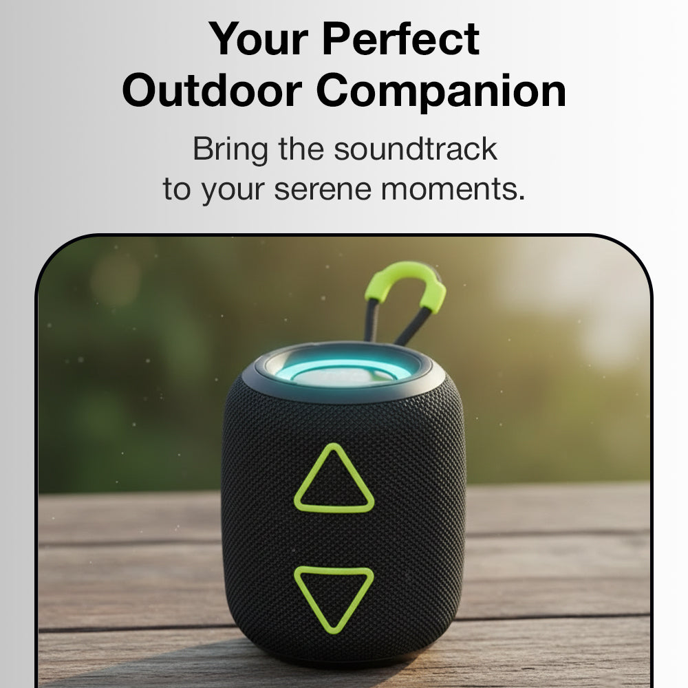 Glassology WISME Y8 – Portable Wireless Bluetooth Speaker | Deep Bass, 3H Playtime, Multi-Function Controls