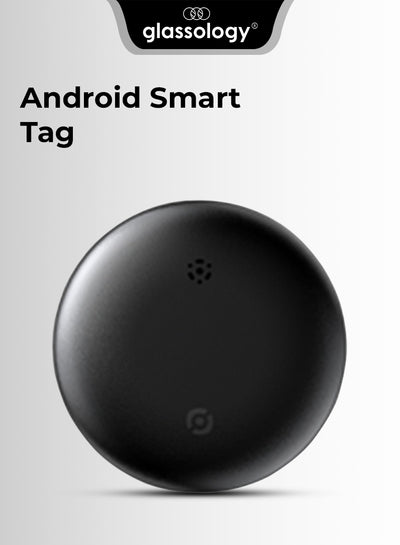 Glassology Android Smart Tag (Black) – Bluetooth 5.3 Tracker | Water-Resistant | Anti-Lost Key, Bag & Wallet Finder