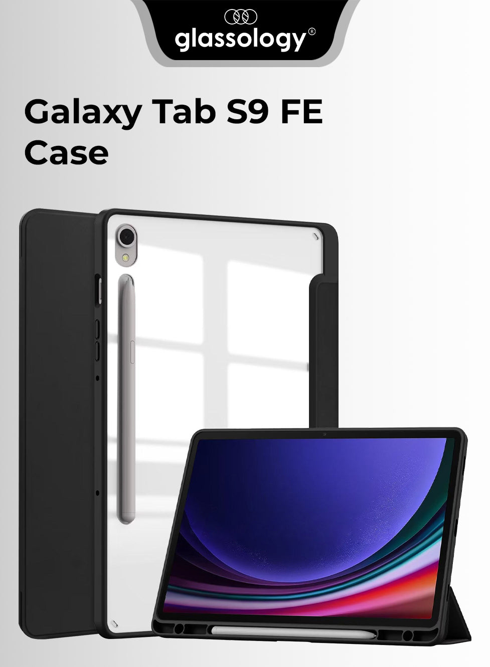 Glassology Protective Case + Screen Protector for Samsung Galaxy Tab S9 FE