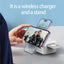 3 in 1 Cube MagSafe Wireless Charger Station - 360 rotating & foldable Fast Charging -White - GLASSOLOGY