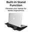 3-in-1 Laptop Sleeve with Stand & Wrist Rest - GLASSOLOGY