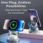 3 - in - 1 MagSafe Wireless Charger Station – Fast Charging Dock (WHITE) - GLASSOLOGY