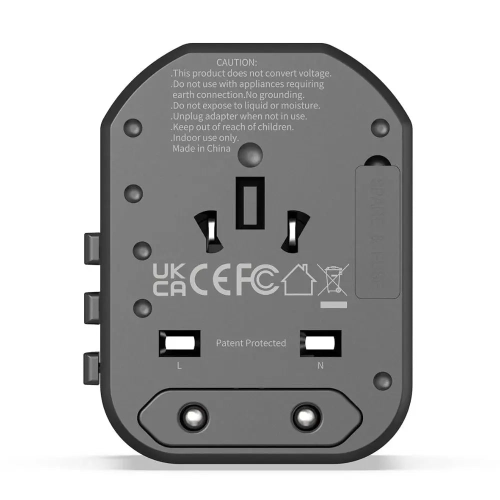 3 Port Multi Socket 20W Universal Fast Charging Adapter - GLASSOLOGY