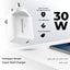30W Type C Fast Charging Travel Power Adapter - White - GLASSOLOGY