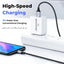 30W Type C Fast Charging Travel Power Adapter - White - GLASSOLOGY