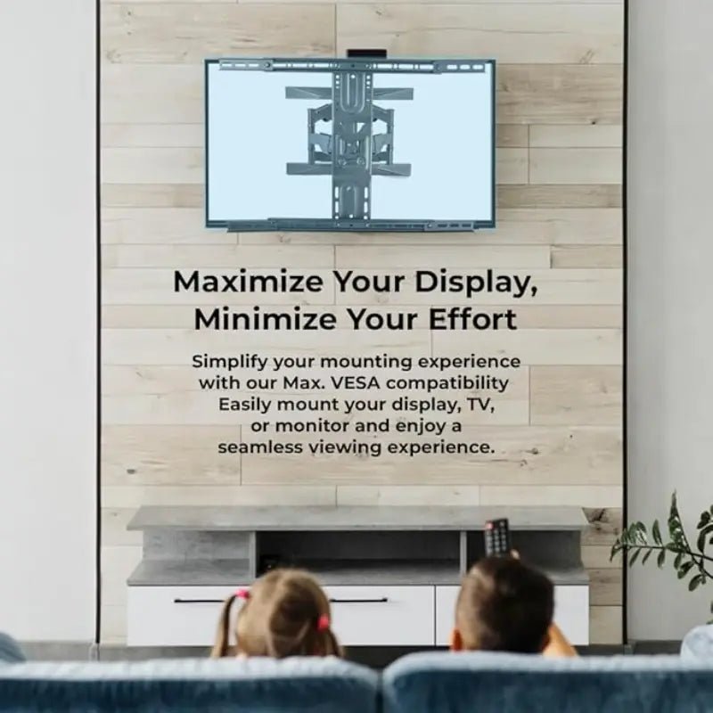 32" - 65" TV Wall Mount Bracket | Full Motion 160 Swivel TV Stand | Heavy duty - GLASSOLOGY