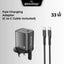 33W Dual - Port Fast Charger (USB - C + USB - A) with USB - C Cable | Fast Charging Adapter - GLASSOLOGY