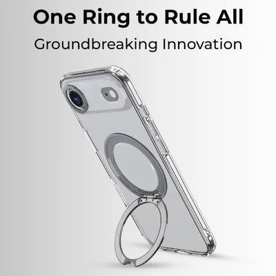 360° MagSafe Ring Stand Case for iPhone 17 Air - White - GLASSOLOGY