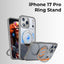 360° MagSafe Rotating Ring Stand Case for iPhone 17 Pro - Grey - GLASSOLOGY