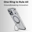 360° MagSafe Rotating Ring Stand Case for iPhone 17 Pro Max - White - GLASSOLOGY