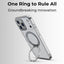 Phone case with ring stand feature on a gray background