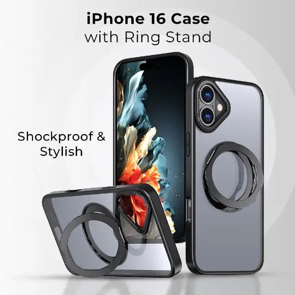 360° Rotate Ring Stand Magsafe Case - with Free Screen Protector (For iPhone Series) - GLASSOLOGY