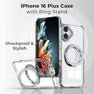 360° Rotate Ring Stand Magsafe Case - with Free Screen Protector (For iPhone Series) - GLASSOLOGY