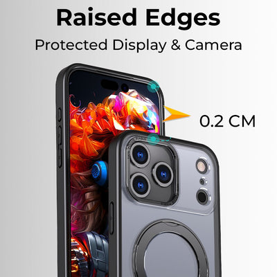 360° Rotate Ring Stand Magsafe Case - with Free Screen Protector (For iPhone Series) - GLASSOLOGY