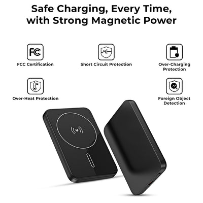 Glassology Magsafe Mini Powerbank 10000mah - Black