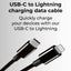 USB C to Lightening cable 2M 3A high current fast charging Pure Copper & PVC & nylon braid 480Mbps transfer speed (Black)