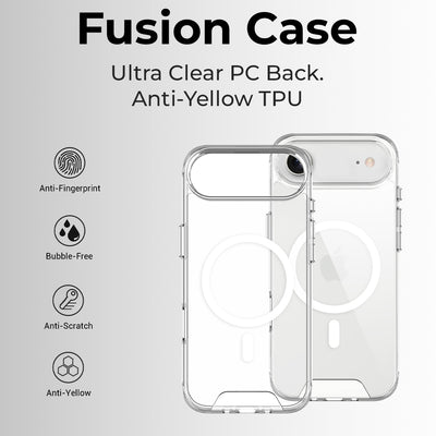 iPhone 17 Air Bundle [Magsafe Clear Case, Screen Protector, Lens Protector (Silver)]