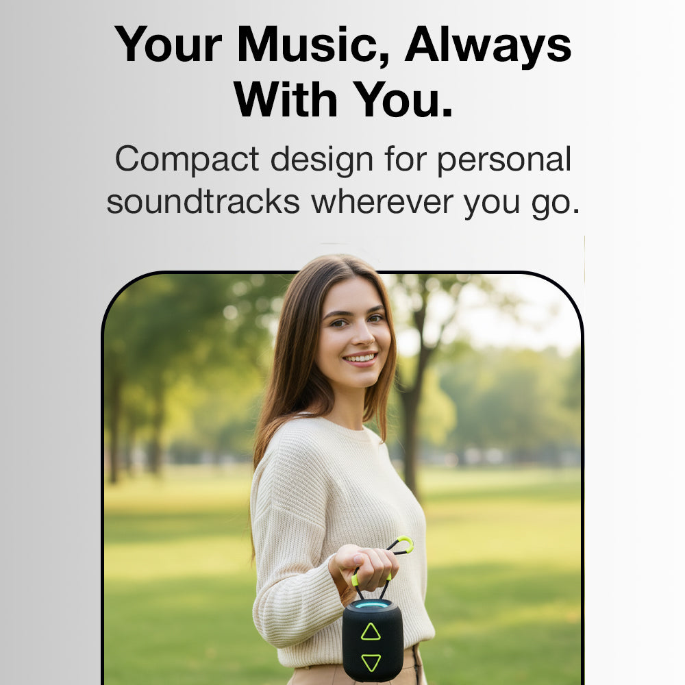 Glassology WISME Y8 – Portable Wireless Bluetooth Speaker | Deep Bass, 3H Playtime, Multi-Function Controls