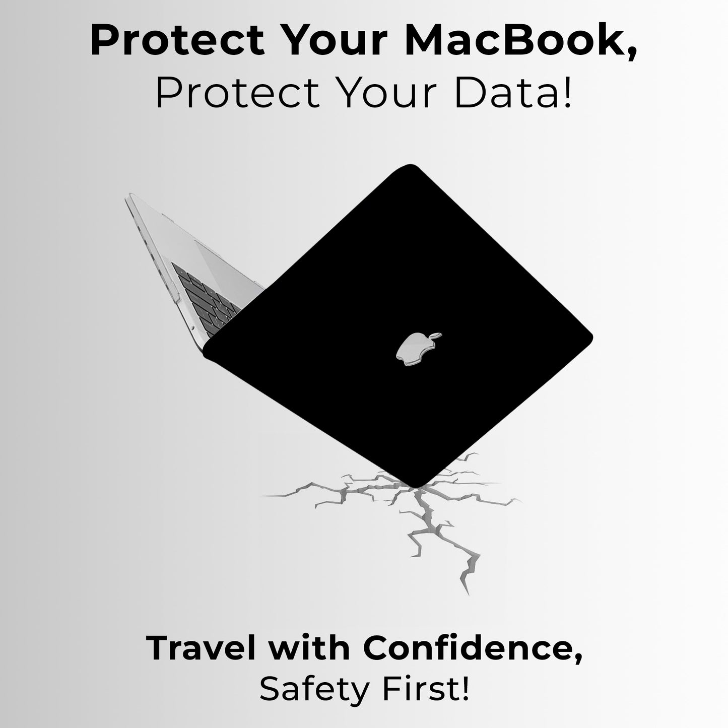 Defense Shield Case for MacBook Air 13.6" (2025) – Black Shockproof Scratch Resistant Precision Fit Premium Matte Finish