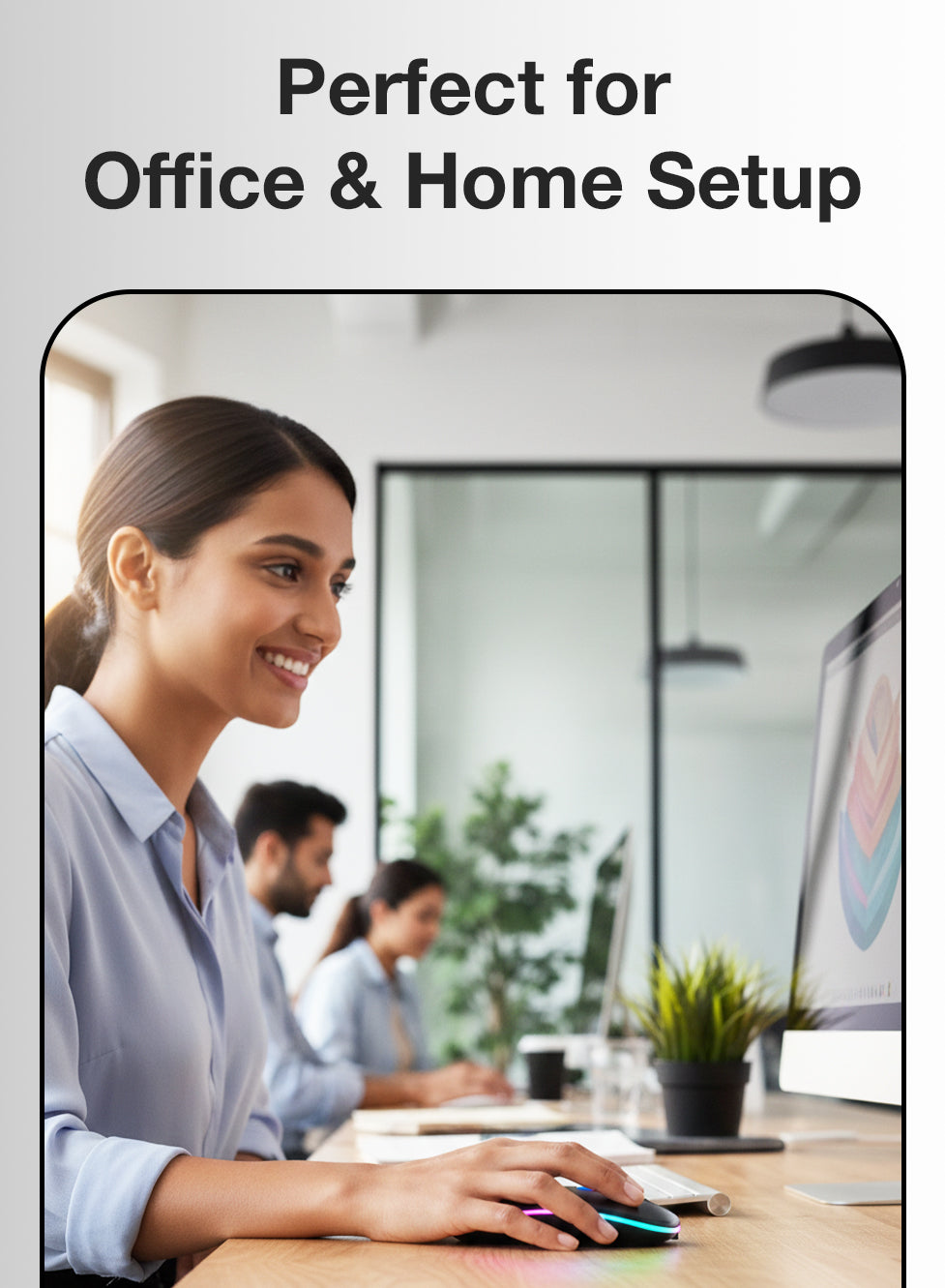 Dual-Mode Silent Wireless Mouse – Bluetooth & 2.4GHz Rechargeable Slim Optical Mouse