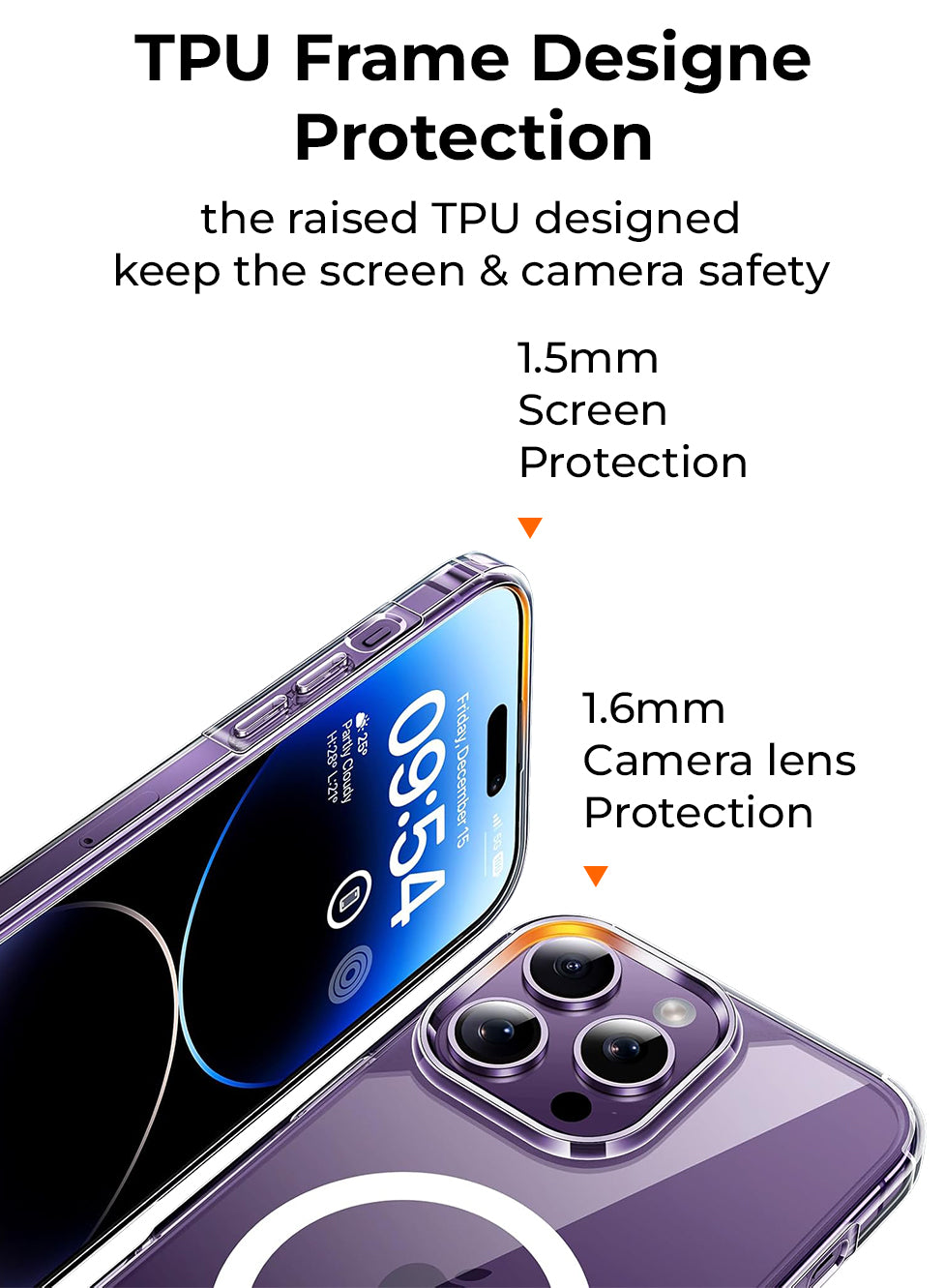 white MagSafe military grade case for iPhone 14 Pro