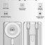 Glassology 10000mAh Magnetic Wireless Power Bank 20W PD Fast Charging, Built-in Cables, Kickstand & MagSafe Compatibility
