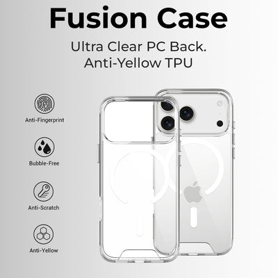 iPhone 17 Pro Bundle [Magsafe Clear Case, Screen Protector, Lens Protector (Silver)]