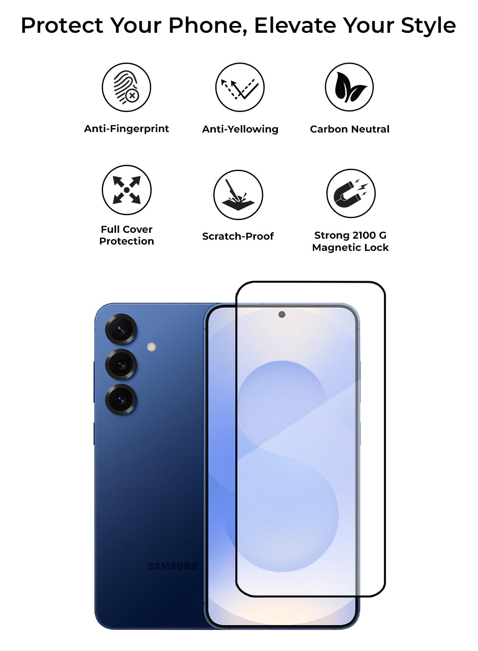 9H tempered glass screen protector for Samsung Galaxy S25 Plus