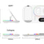 4-in-1 Wireless Magnetic Charging Stand with Clock - White - GLASSOLOGY