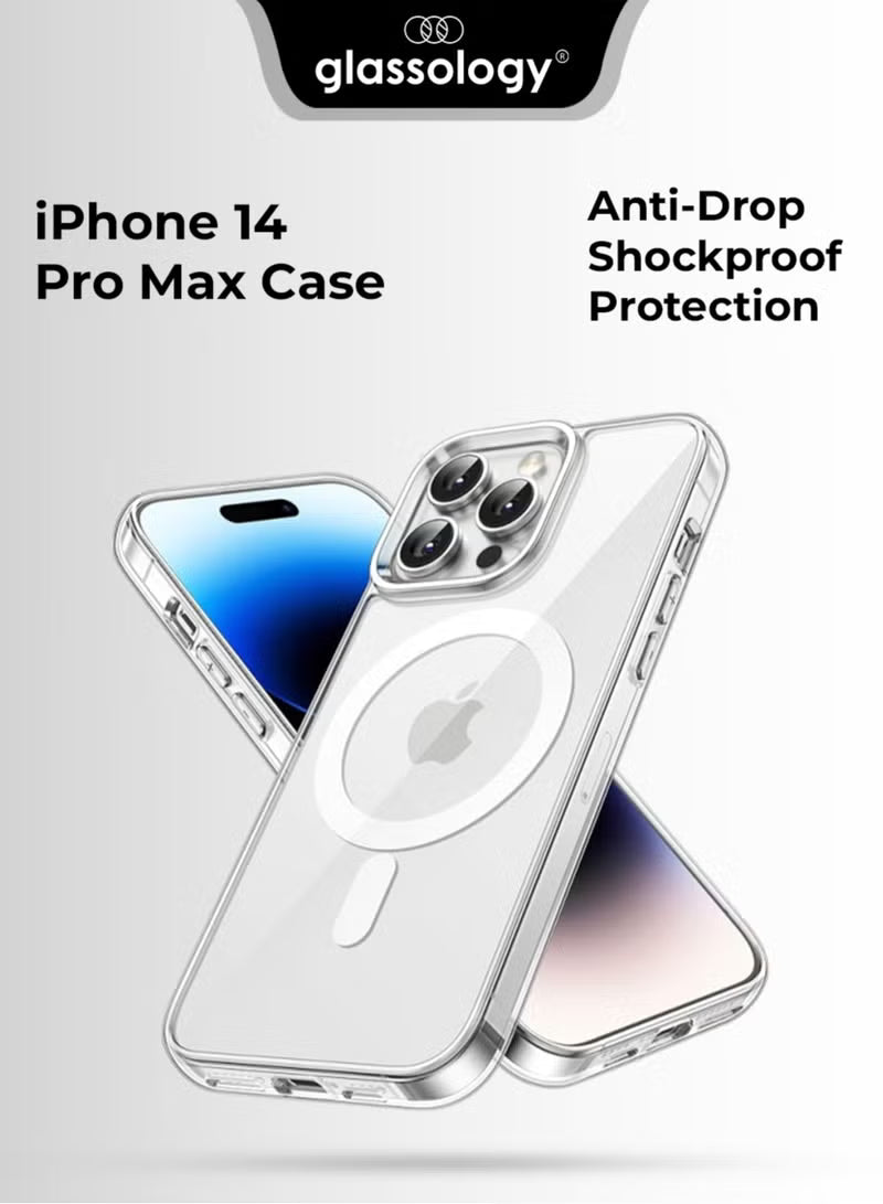 white MagSafe military grade case for iPhone 14 Pro Max