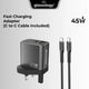 45W Dual - Port Fast Charger with USB - C Cable | Power Adapter for Phones & Tablets - GLASSOLOGY