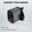45W Dual - Port Fast Charger with USB - C Cable | Power Adapter for Phones & Tablets - GLASSOLOGY