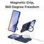 Glassology Samsung Galaxy Z Flip7 360° Rotating MagSafe Ring Stand Blue Case