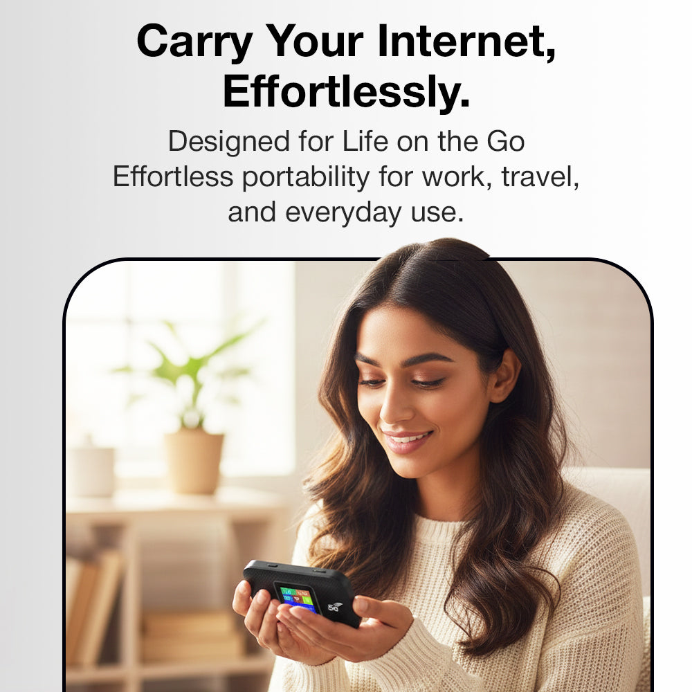 Glassology 5G Portable Mobile WiFi Router | Wireless Hotspot for Small office, CCTV & On-the-Go Connectivity