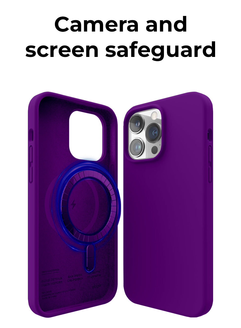 purple MagSafe military grade case for iPhone 14 Pro Max