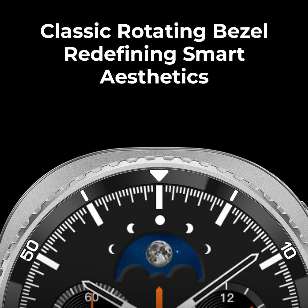 Glassology Charome SmartWatch Pro Max 1.43" – Bluetooth Calling, NFC Payments, Wireless Charging, 7-Day Battery, 3ATM Waterproof Fitness Watch - Black