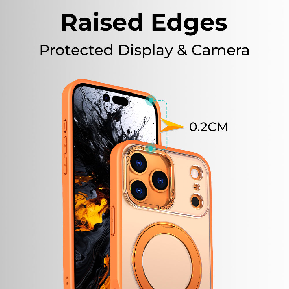 جراب ماج سيف قابل للدوران 360 درجة لهاتف iPhone 17 Pro Max (رمادي)