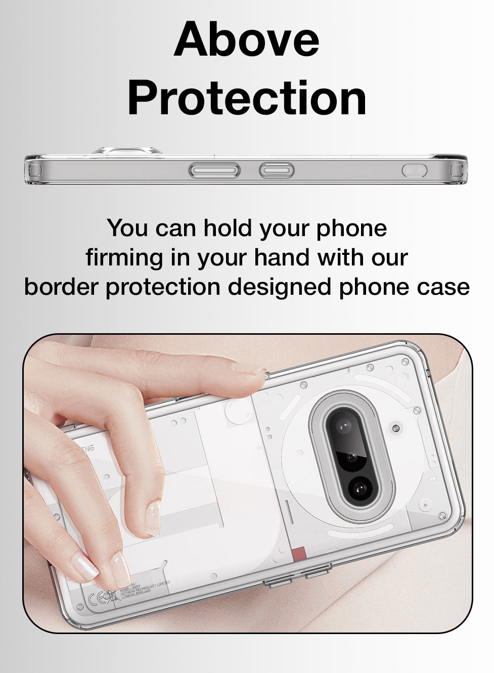 Glassology clear case with screen protector for Nothing Phone 6