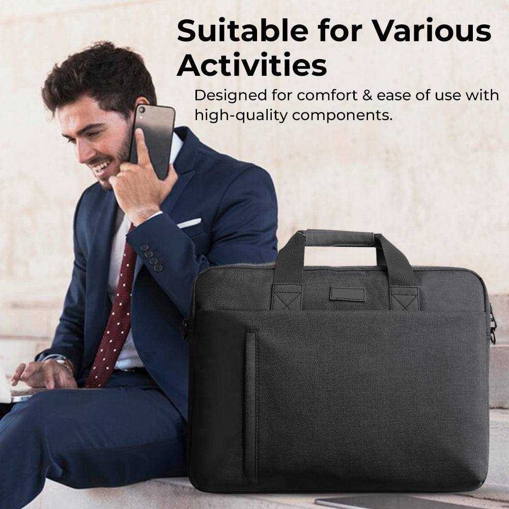 Laptop Bag 15-16" Inch Durable Polyester, Sleek Design - Black